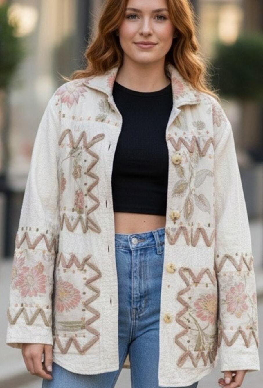 Vintage Fresh Groove Patchwork/Applique Jacket